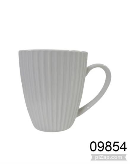 Imagen de TAZA MUG CERAMICA BLANCA LABRADA 280CC 4.26  